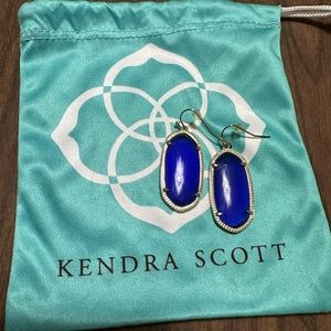 Kendra Scott Dani earrings in blue and gold